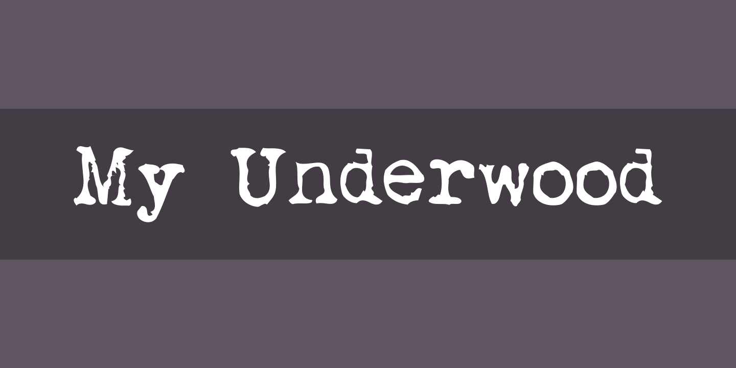 Пример шрифта My Underwood